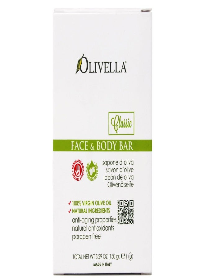 Olivella Virgin Olive Oil Face and Body Bar Soap - 5.29 Oz (Image may vary) - Image 1